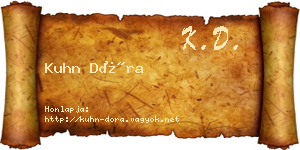 Kuhn Dóra névjegykártya